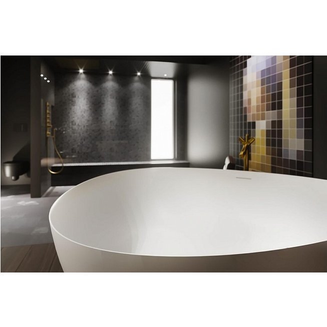 Овальная ванна из искусственного камня Riho Oviedo 160x160 белая BS5000500000000, 1600х570х460, белый от магазина gidro-z