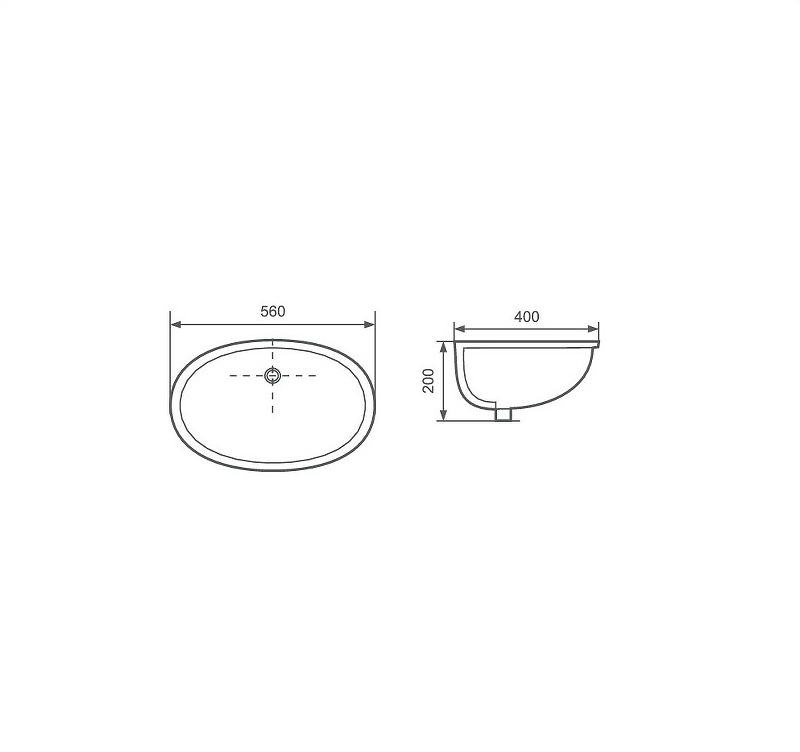 Раковина Aquatek 56 AQ8091-00 Белая от магазина gidro-z