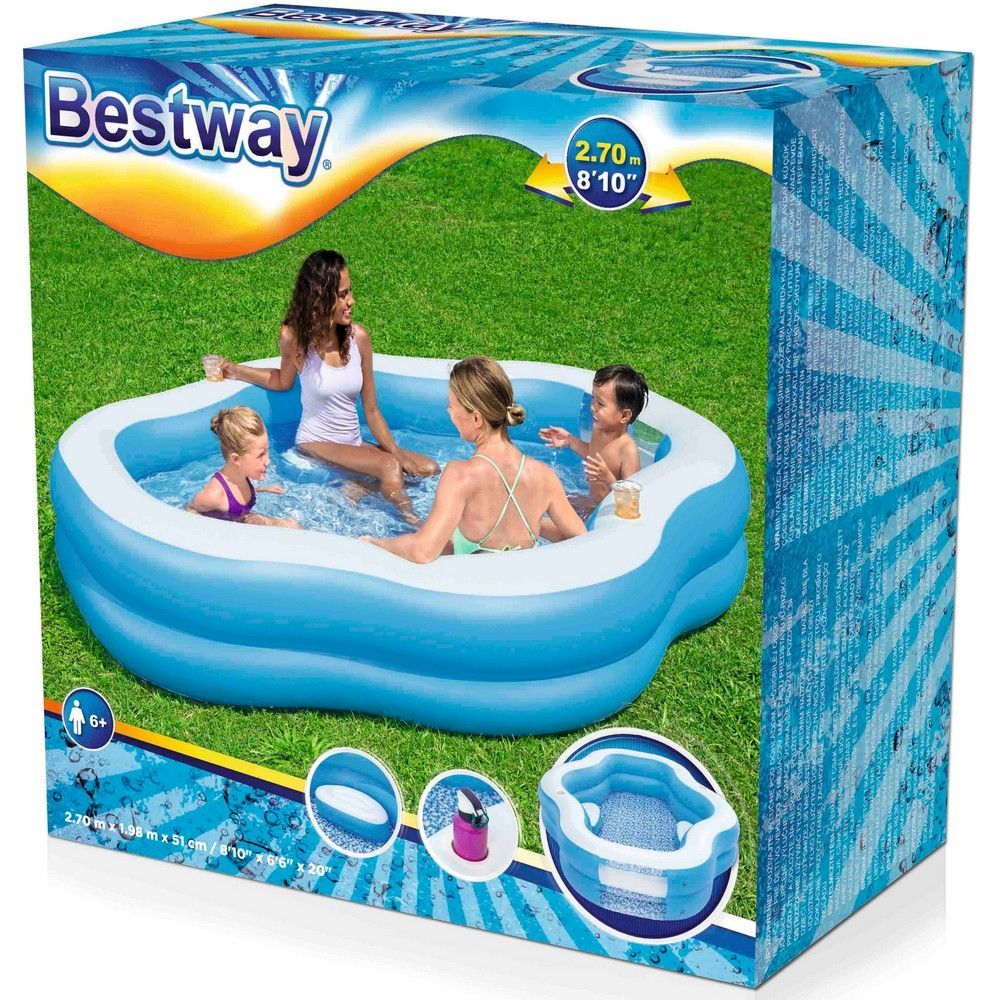 Детский надувной бассейн Bestway 54409 (270х198х51 см) от магазина gidro-z