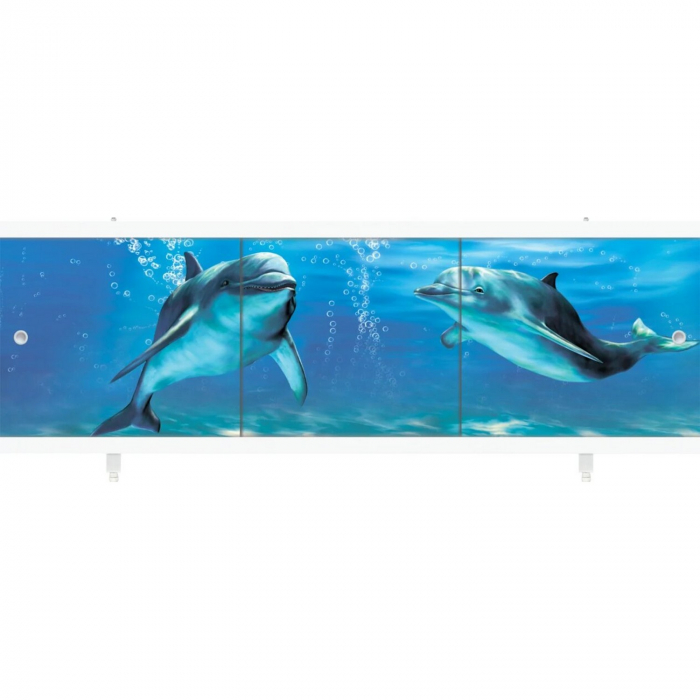 Экран для ванной 1,7 дельфины Ультра легкий АРТ Новый от магазина gidro-z