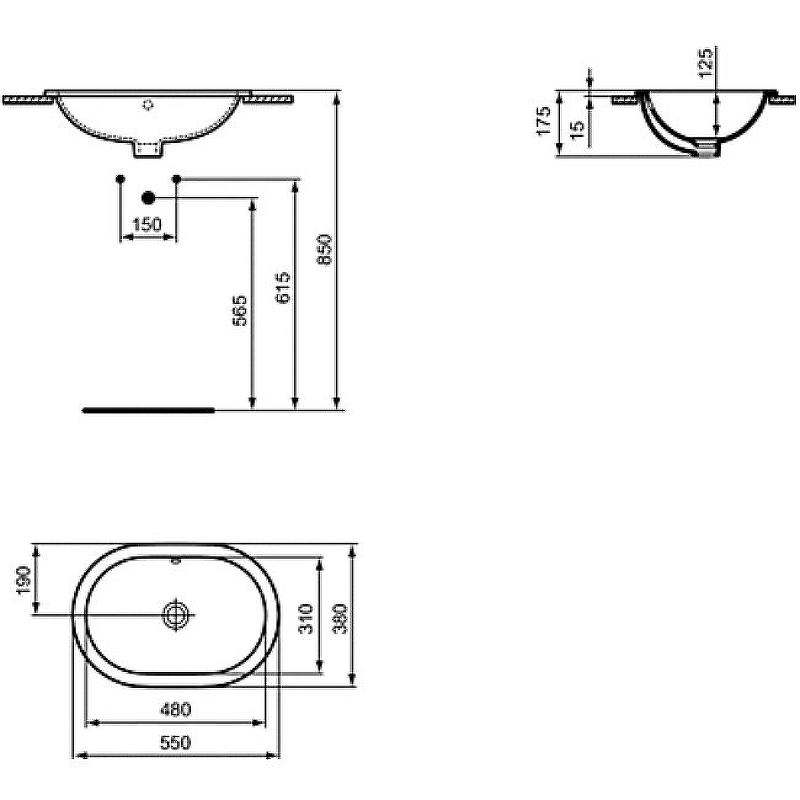 Раковина Ideal Standard Connect 55 E504701 Euro White от магазина gidro-z