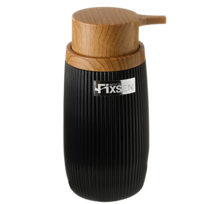 Дозатор жидкого мыла FIXSEN BLACK BOOM FX-411-1 пластик, ЧЕРНЫЙ от магазина gidro-z