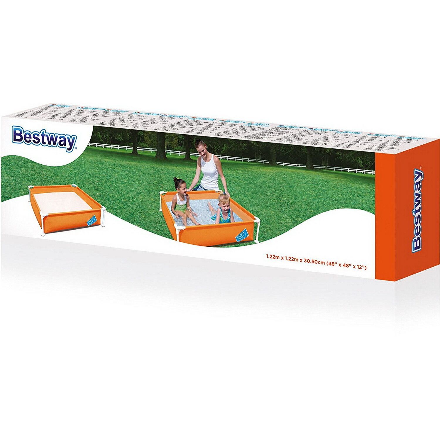 Детский каркасный бассейн Bestway 56217 (122х122х30.5 см) Orange от магазина gidro-z
