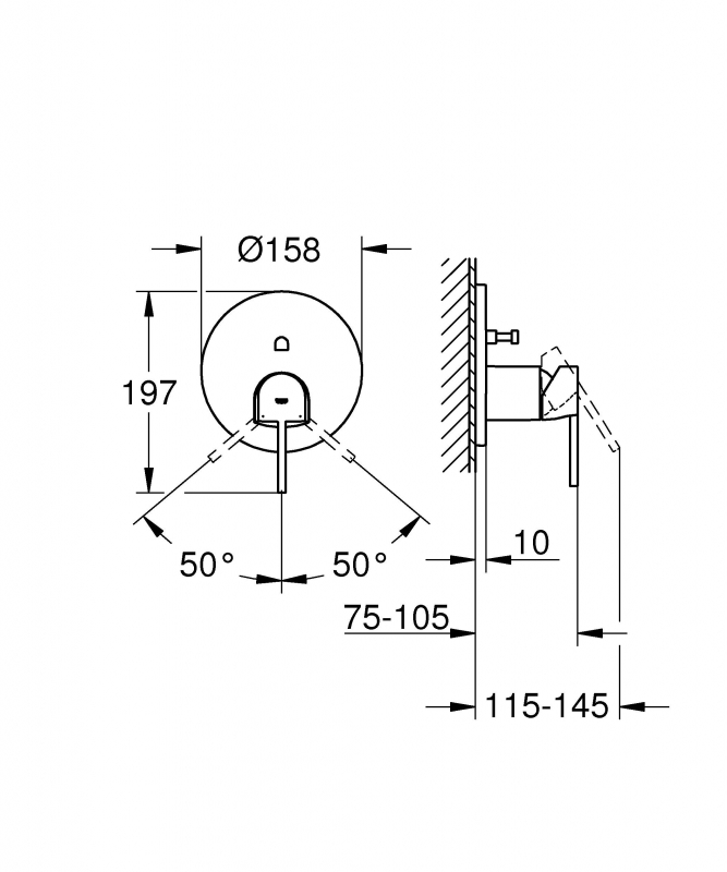 Смеситель для душа Grohe Plus 24060003 Хром от магазина gidro-z