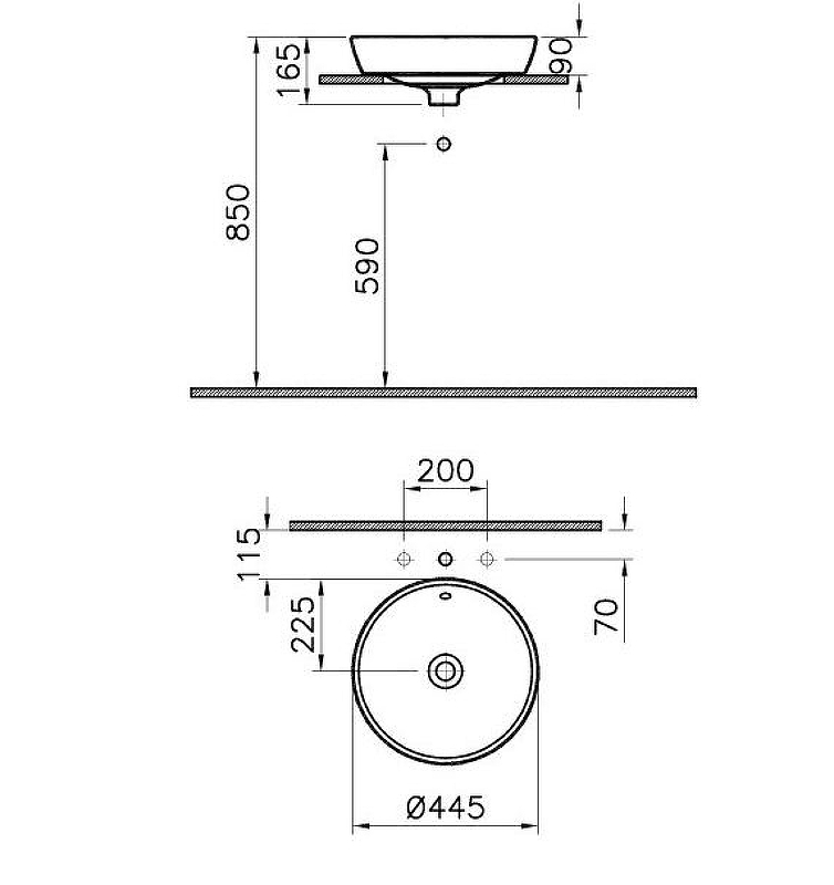 Раковина-чаша Vitra Metropole 45 5940B003-0012 Белая от магазина gidro-z