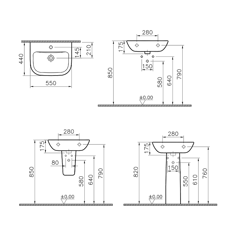 Раковина Vitra S20 55 5502B003-0001 Белая от магазина gidro-z