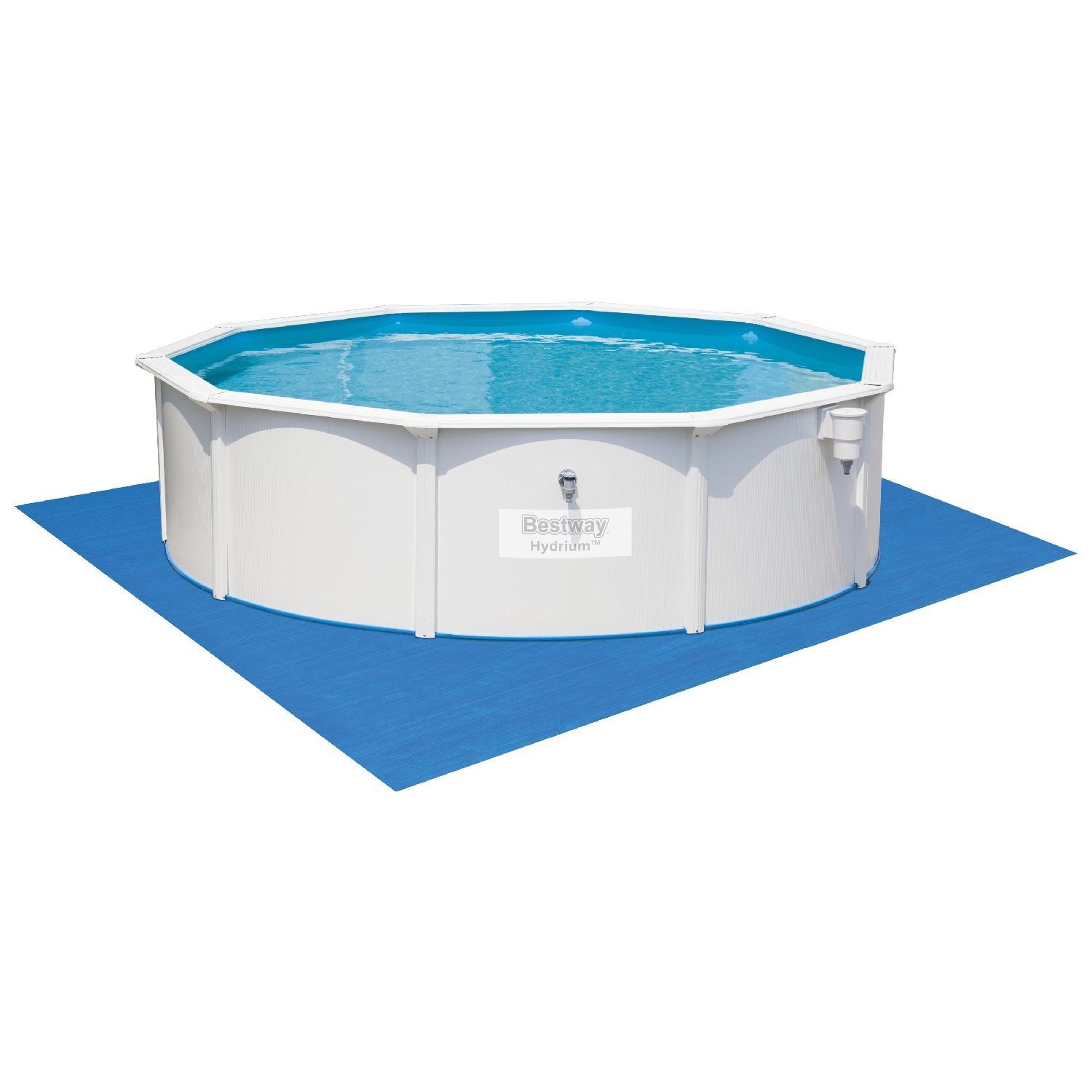 Сборный круглый бассейн Bestway Hydrium 56384 (460х120 см) с песочным фильтром, лестницей и тентом от магазина gidro-z