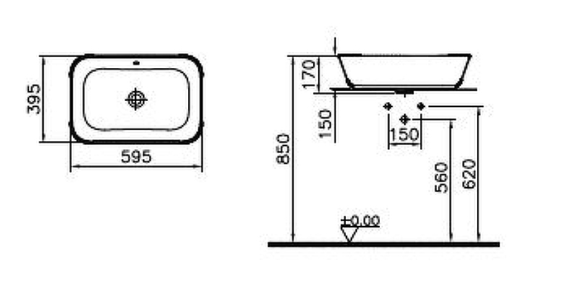 Раковина-чаша Vitra Geo 60 7425B003-0012 Белая от магазина gidro-z