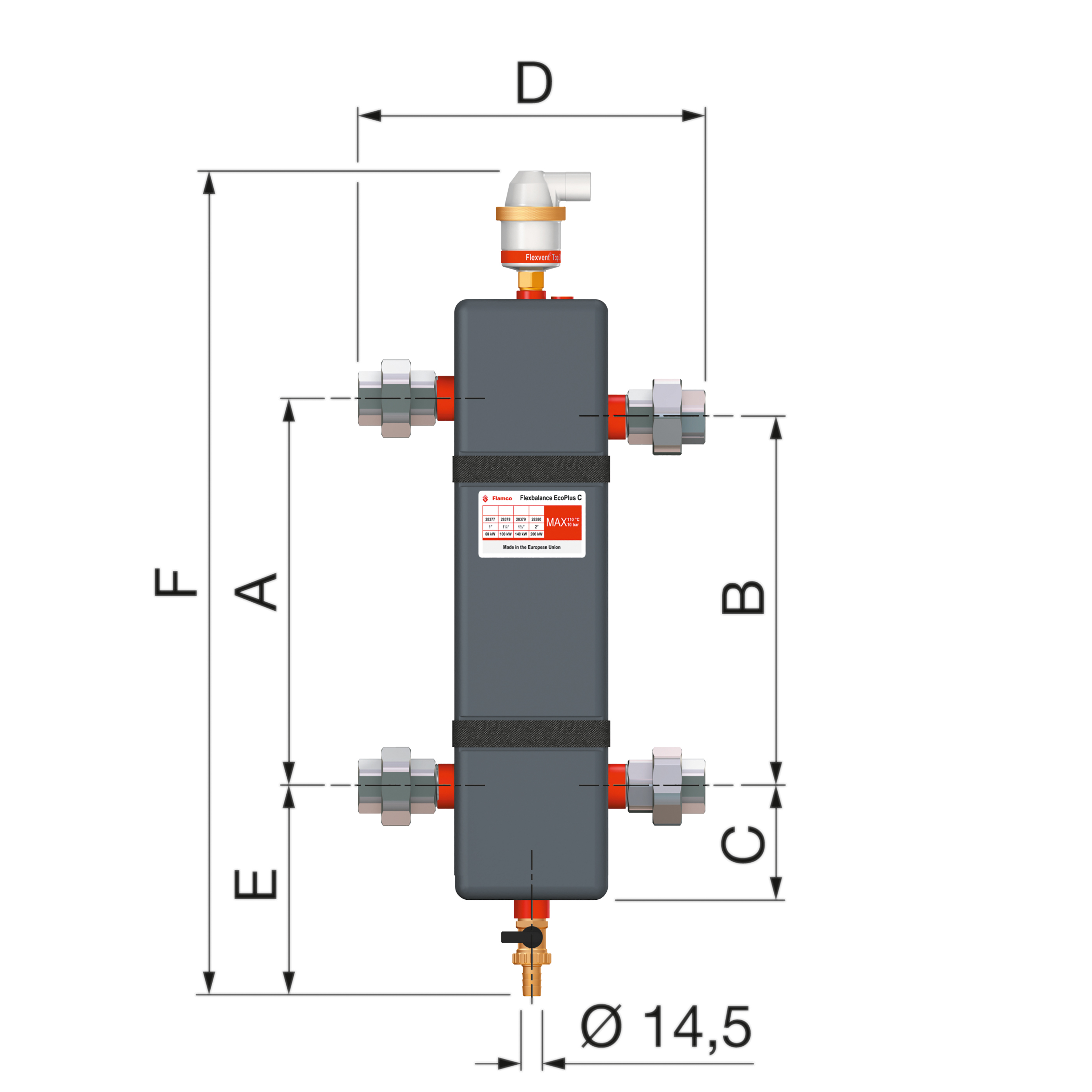 Гидравлический стабилизатор Flexbalance EcoPlus C 1 Flamco от магазина gidro-z