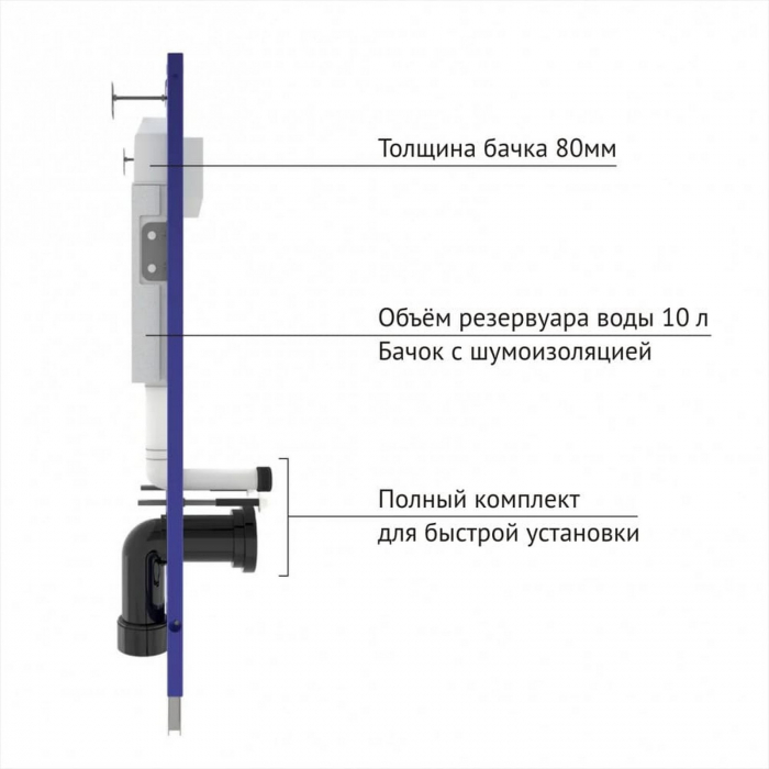 Сифон 3 1/2*40 Ani Грот с носиком, гиб. круг перелив с гофрой 40*40/50 А1042SA15 АНИ пласт от магазина gidro-z