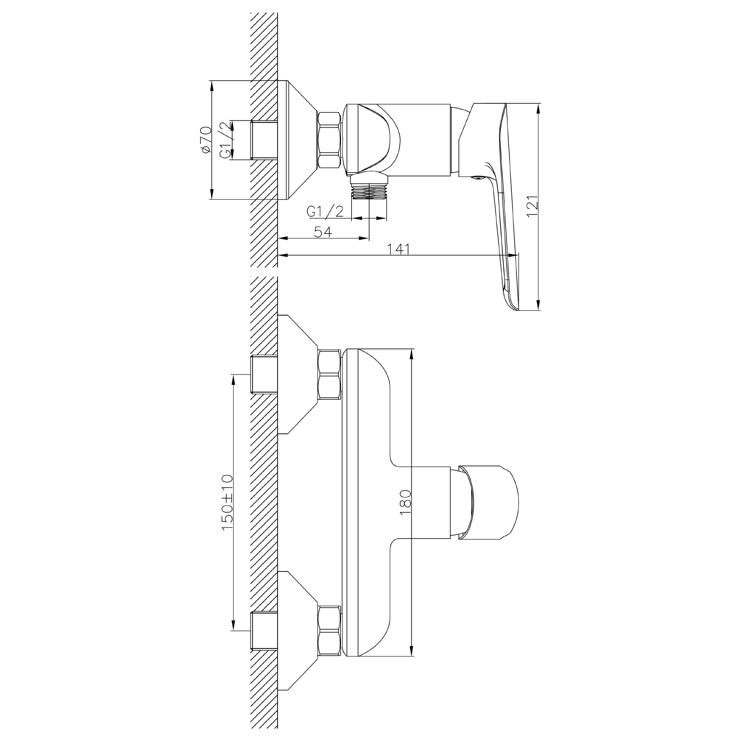 Смеситель для душа 35k MIXLINE ML29-07 от магазина gidro-z