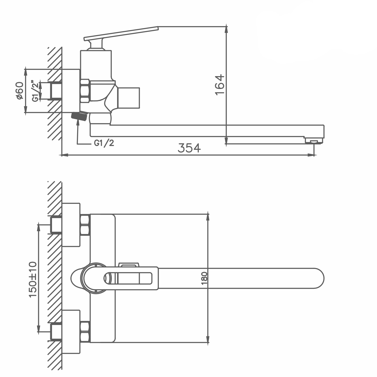 Смеситель для ванны и раковины 35k MIXLINE ML28-02 Energy от магазина gidro-z