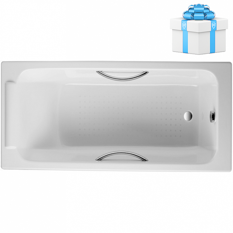 Чугунная ванна Jacob Delafon Parallel 170x70 E2948-00 с антискользящим покрытием от магазина gidro-z