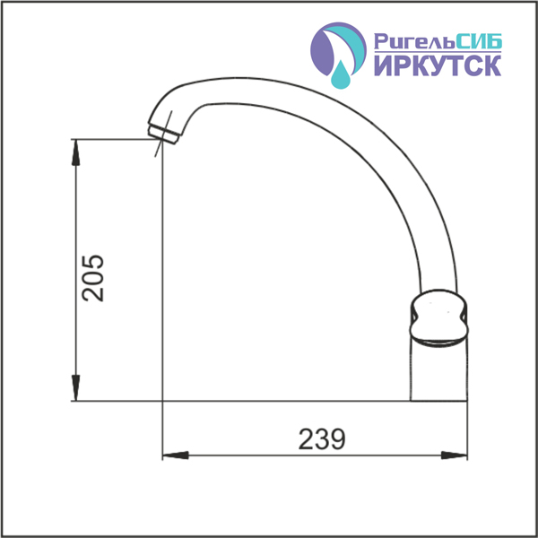 Смеситель для кухни 35к Иркутск СМ-М14/1/Спирея шпилька инд. уп. от магазина gidro-z