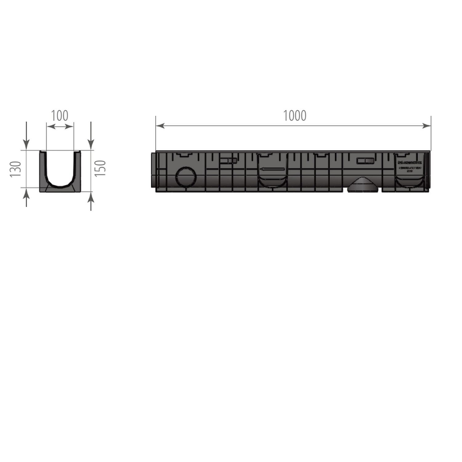 Лоток ЛВП Norma DN100 H150 C250 1000*148*150 (11015) от магазина gidro-z