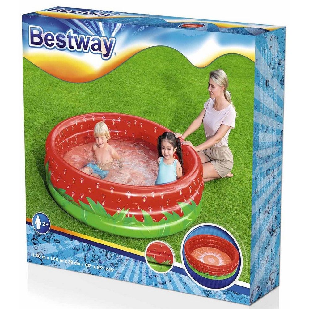 Детский надувной бассейн Bestway 51145 Сладкая клубника (160x38 см) от магазина gidro-z