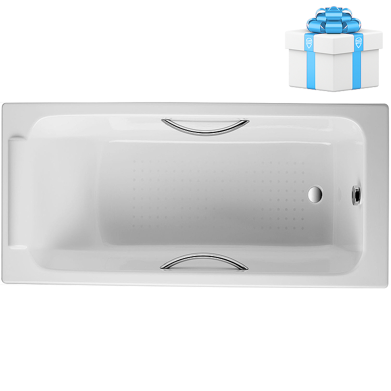 Чугунная ванна Jacob Delafon Parallel 150x70 E2949-00 с антискользящим покрытием от магазина gidro-z