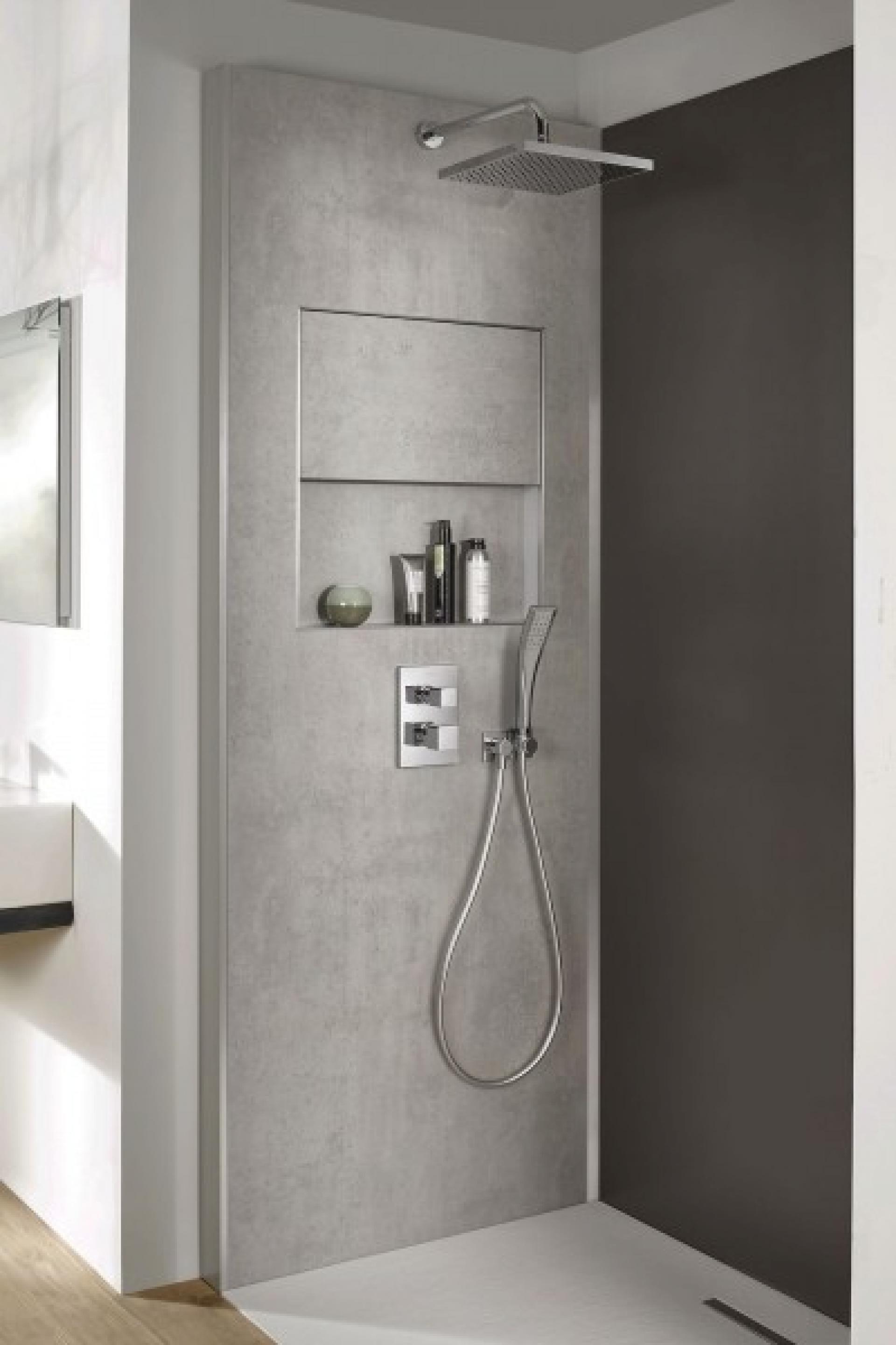 Душевая панель Jacob Delafon Ecrin E803021-D35 Верхний душ, ручной душ, термостат, облачно-серый от магазина gidro-z