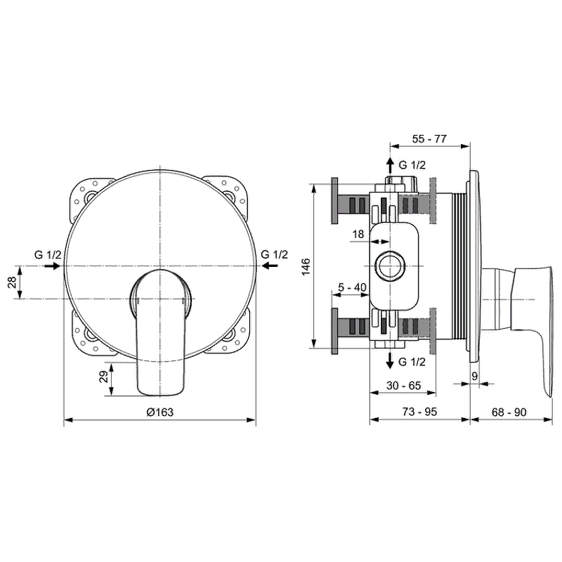 Смеситель для душа Ideal Standard Connect Air A7034AA Хром от магазина gidro-z