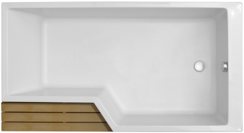 Акриловая ванна Jacob Delafon Bain-Douche Neo 150х80 см, правосторонняя, асимметричная от магазина gidro-z