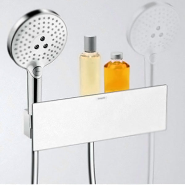 Шланговое подсоединение Hansgrohe Fixfit Porter 300 26456400 с полкой и держателями лейки Хром Белый от магазина gidro-z