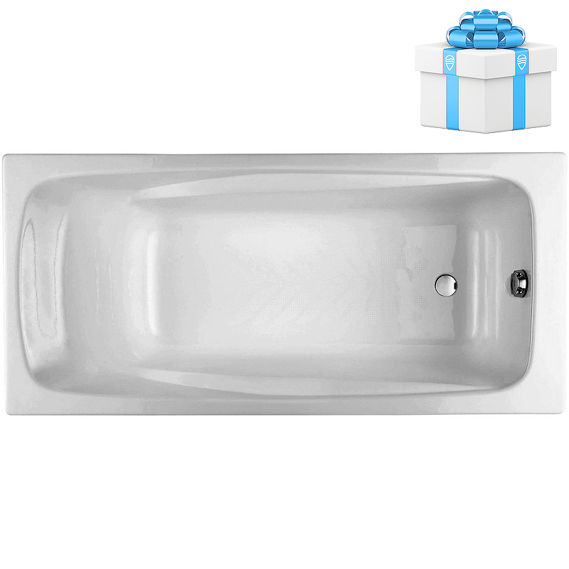 Чугунная ванна Jacob Delafon Repos 180x85 E2904-00 с антискользящим покрытием от магазина gidro-z