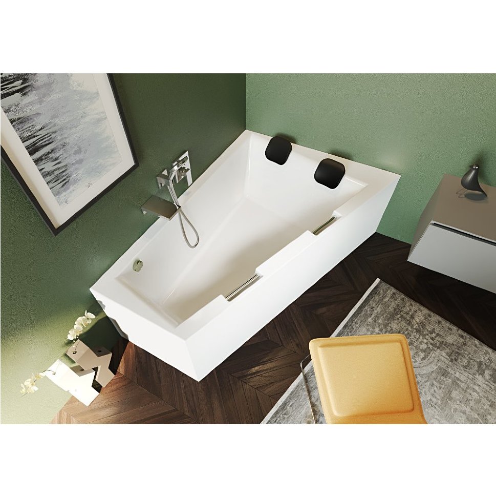Акриловая ванна RIHO DOPPIO 180x130 RIGHT - PLUG&PLAY, BD4400500000000, 1300х500х620, белый от магазина gidro-z
