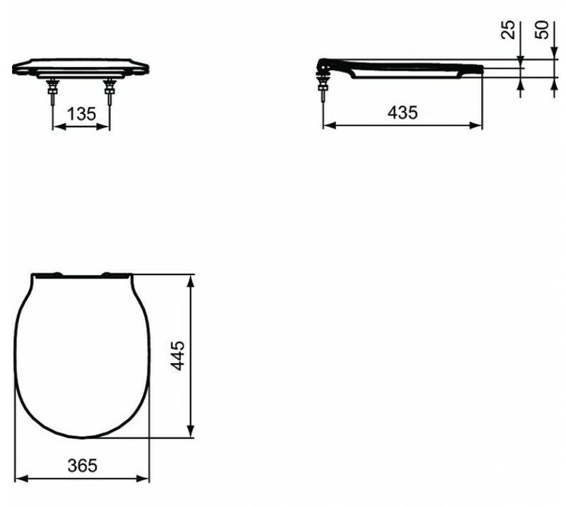 Сиденье для унитаза Ideal Standard Connect Air E036601 Белое с микролифтом от магазина gidro-z
