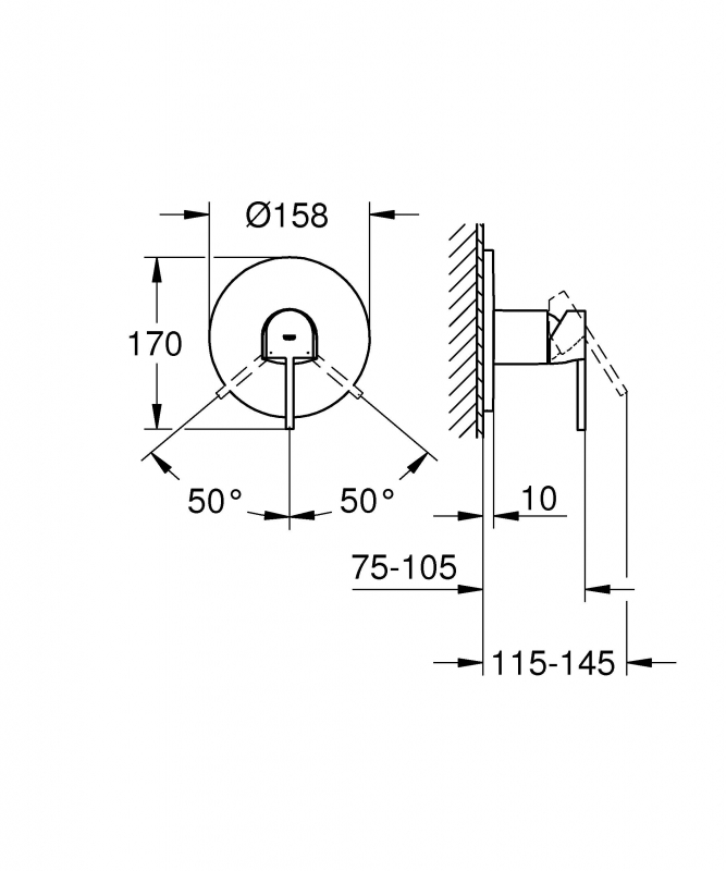 Смеситель для душа Grohe Plus 24059003 Хром от магазина gidro-z