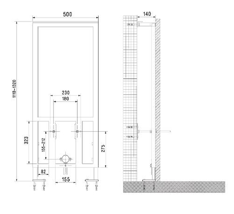 Инсталляция Vitra Frame 780-5800 для биде с крепежом от магазина gidro-z