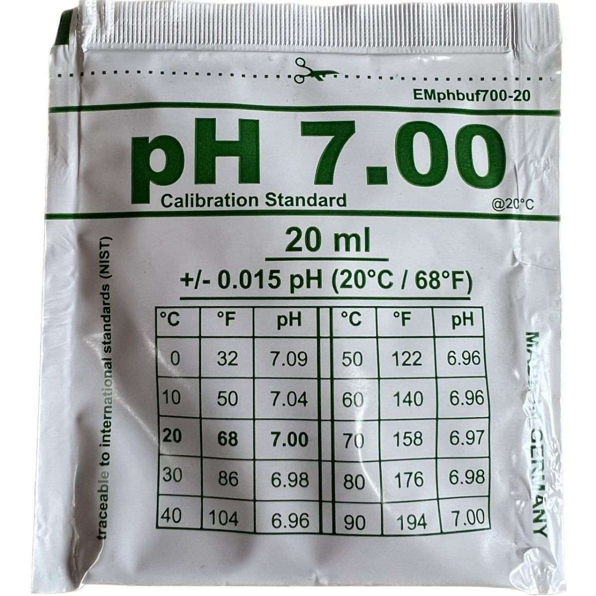 Калибровочный раствор water-id pH 7.00 20ml от магазина gidro-z