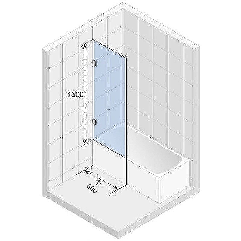 Шторка на ванну Riho VZ Scandic NXT X409 60х150 G001159120 (GX00493C0) профиль Хром стекло прозрачное от магазина gidro-z