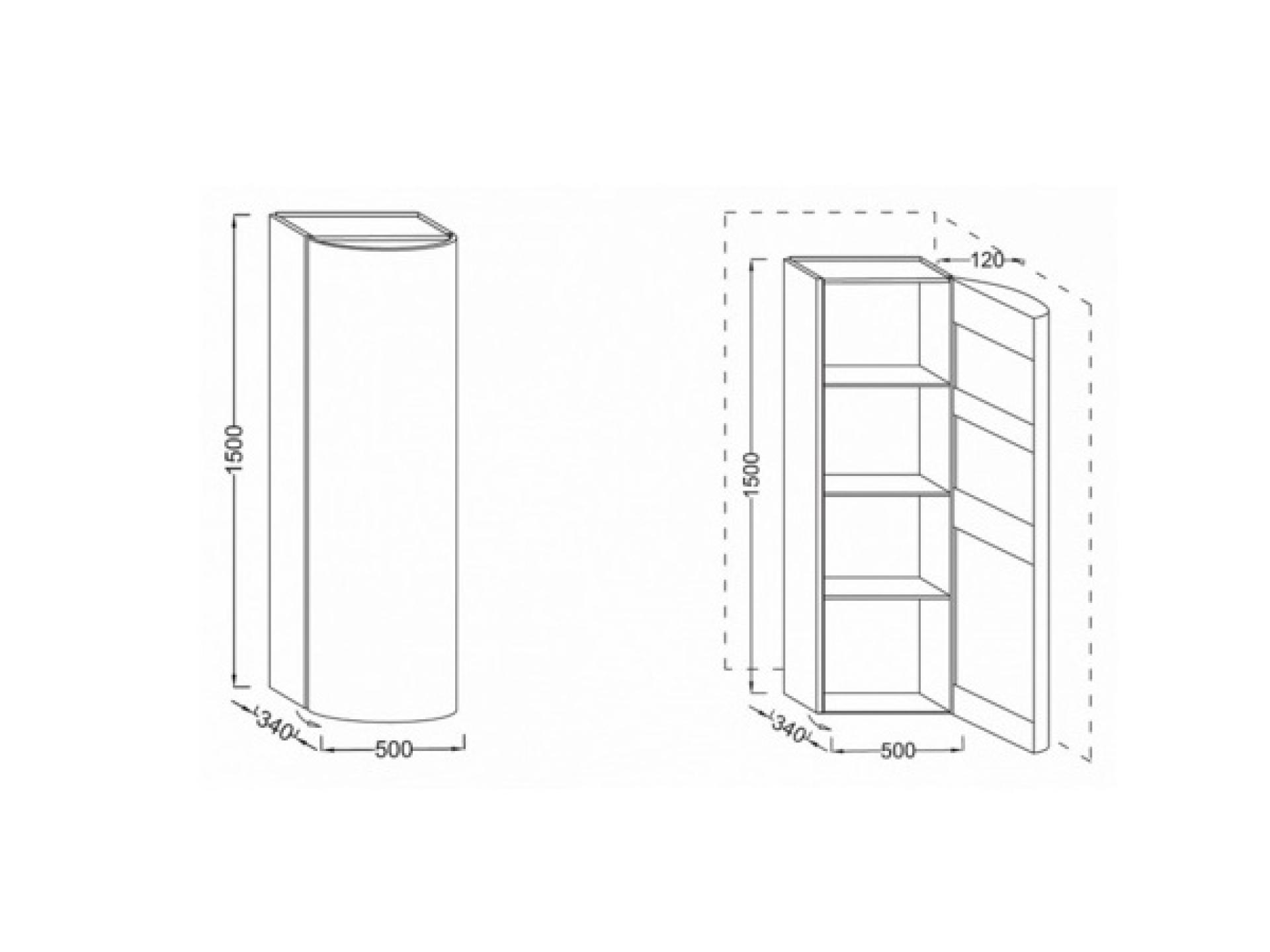 Eb1115d-g1c колонна Presqu`ile /50х34х150/ (бел)