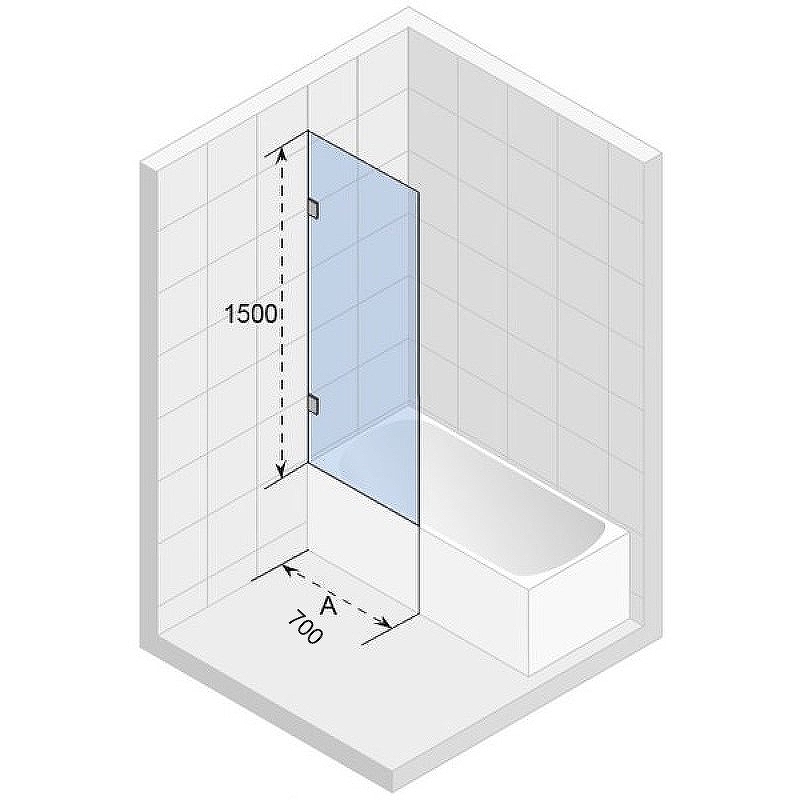 Шторка на ванну Riho VZ Scandic NXT X409 70х150 G001160120 (GX00503C0) профиль Хром стекло прозрачное от магазина gidro-z