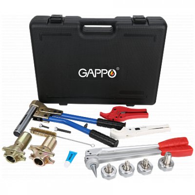 Универсальный комплект механического инструмента для труб PEX и аксиальных фитингов Gappo G1802 16x2.2 20x2.8 от магазина gidro-z