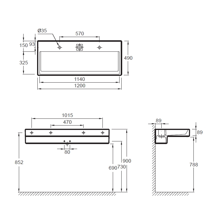 Раковина Jacob Delafon Terrace 120 EXB9112-00 с подсветкой от магазина gidro-z