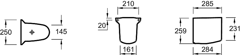 Полупьедестал Jacob Delafon Odeon Patio 19085D-00 Белый от магазина gidro-z