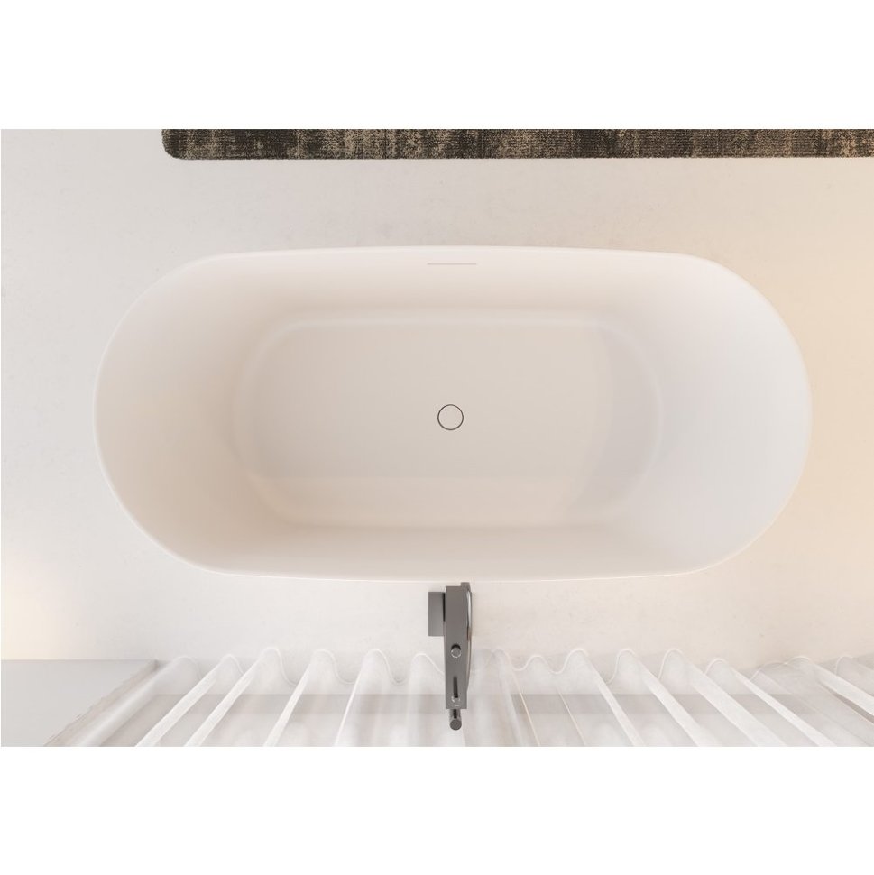 Овальная ванна из искусственного камня Riho Barca 170x79 белая BS6000500000000, 1700х550х440, белый от магазина gidro-z