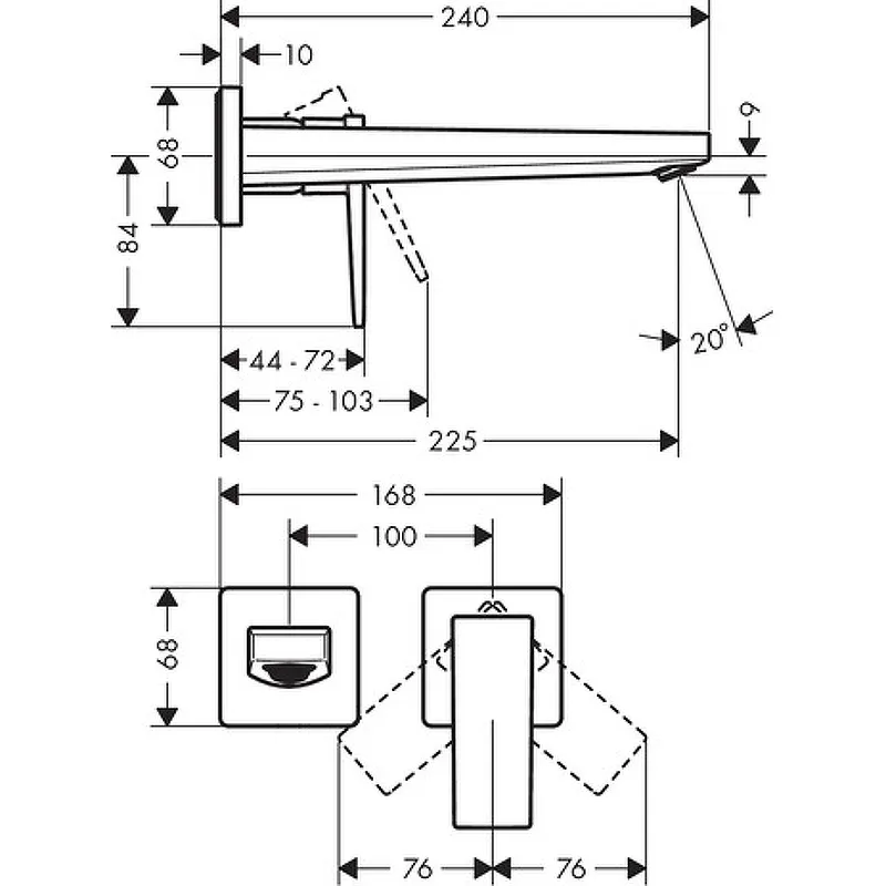 Смеситель для раковины Hansgrohe Metropol 32526700 Белый матовый от магазина gidro-z