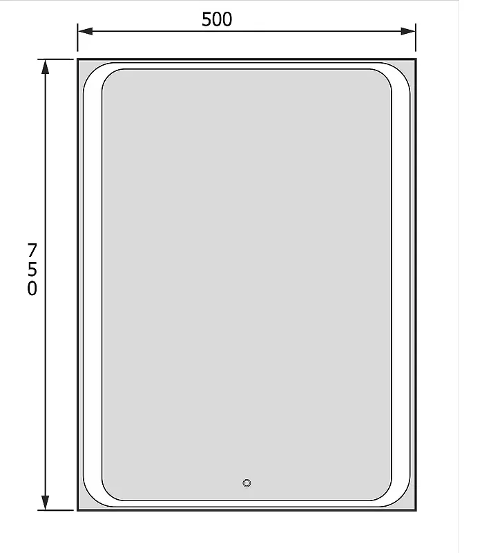 Зеркальный шкаф Jorno Modul 50 Mol.03.50/P/W/JR с подсветкой Белый от магазина gidro-z