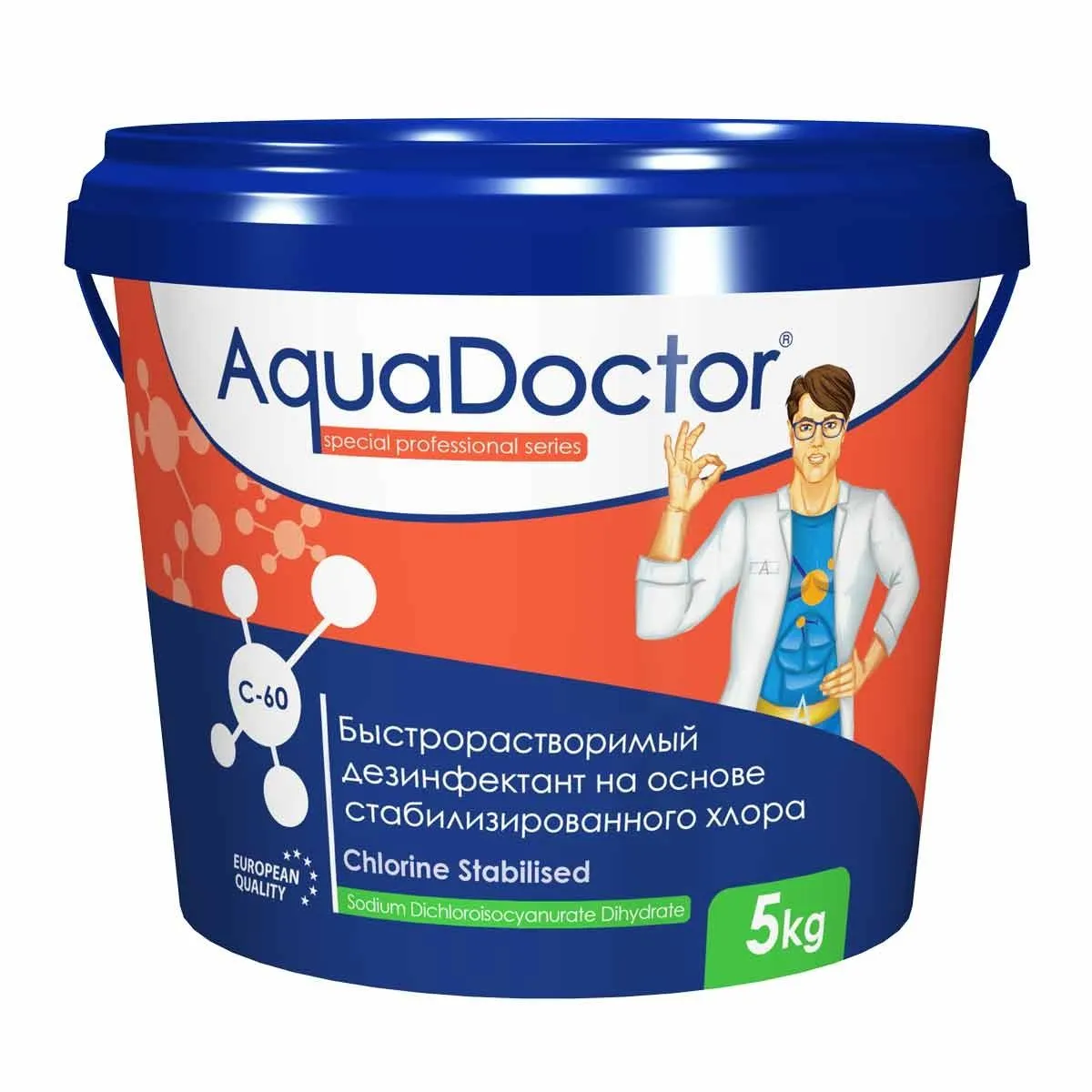 Дезинфектант на основе хлора быстрого действия AquaDoctor C-60 от магазина gidro-z