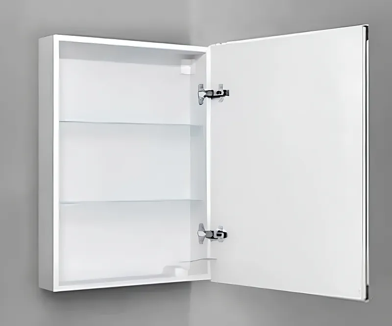 Зеркальный шкаф Jorno Slide 60 Sli.03.60/W с подсветкой с сенсорным выключателем и часами от магазина gidro-z