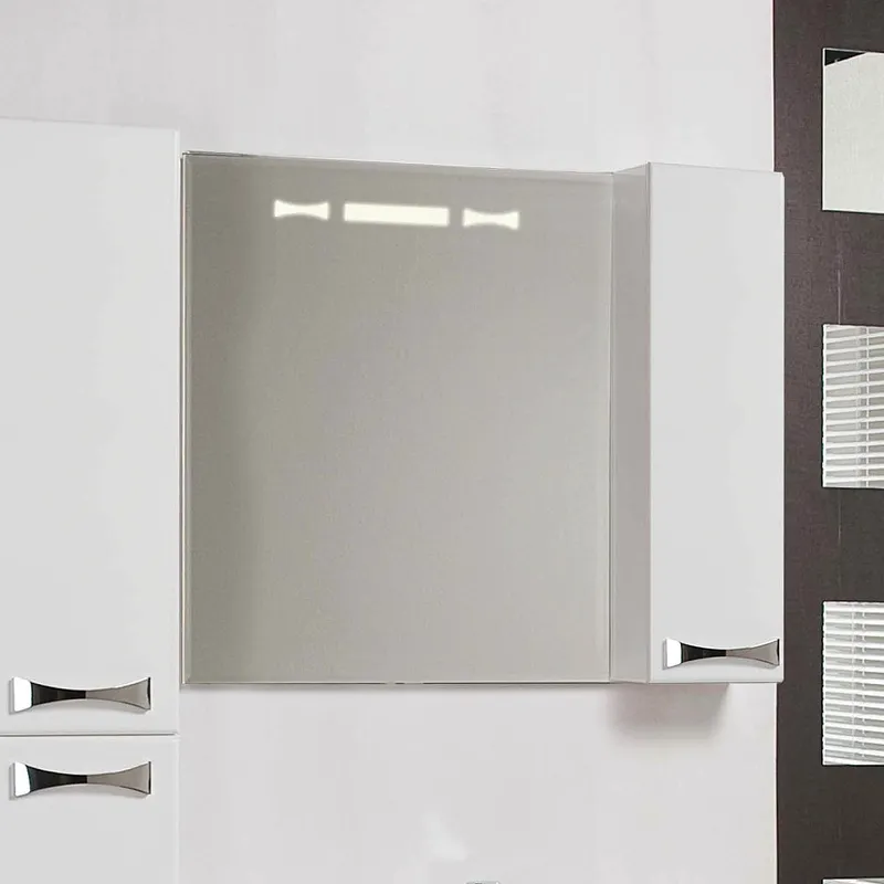 Зеркало со шкафом Акватон Диор 80 R 1A168002DR01R с подсветкой Белое от магазина gidro-z