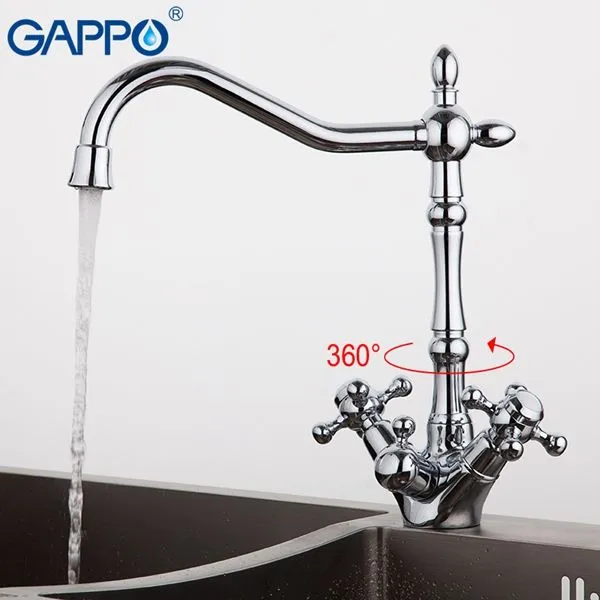 Смеситель для кухни со встроенным фильтром краном под питьевую воду Gappo G4398-2 от магазина gidro-z