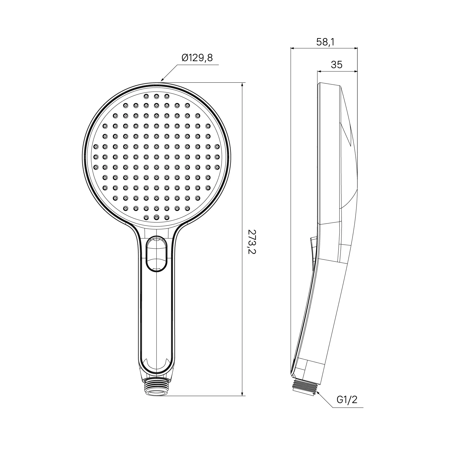 Лейка для душа IDDIS ESP3FCRi18 Esper D130мм, 3 режима ХРОМ, коробка от магазина gidro-z