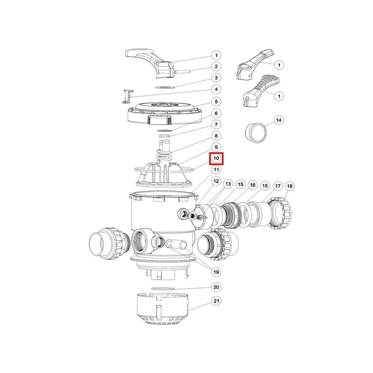 Уплотнительное кольцо клапана Aquaviva MPV-08 от магазина gidro-z