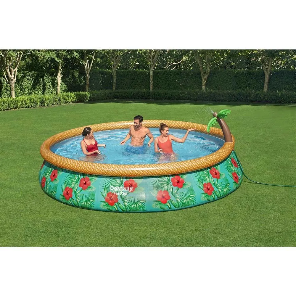 Надувной круглый бассейн Bestway 57416 Paradise Palms (457x84 см) с картриджным фильтром от магазина gidro-z