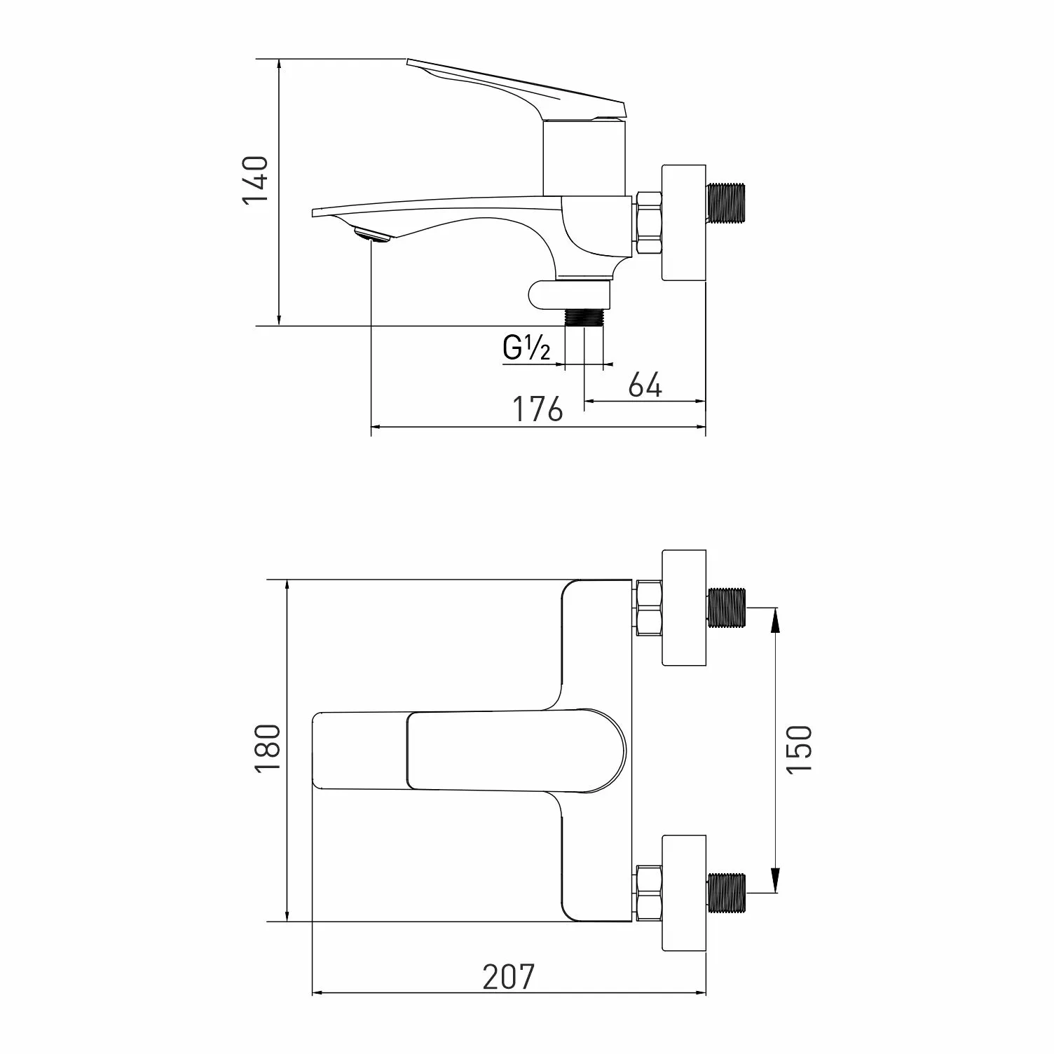 Смеситель для ванны 35k MIXLINE ML41-01 Swan White БЕЛЫЙ/ХРОМ от магазина gidro-z