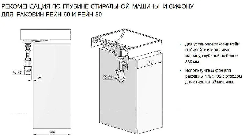 Раковина Акватон Рейн 80 1A72113KRW010 Белая от магазина gidro-z