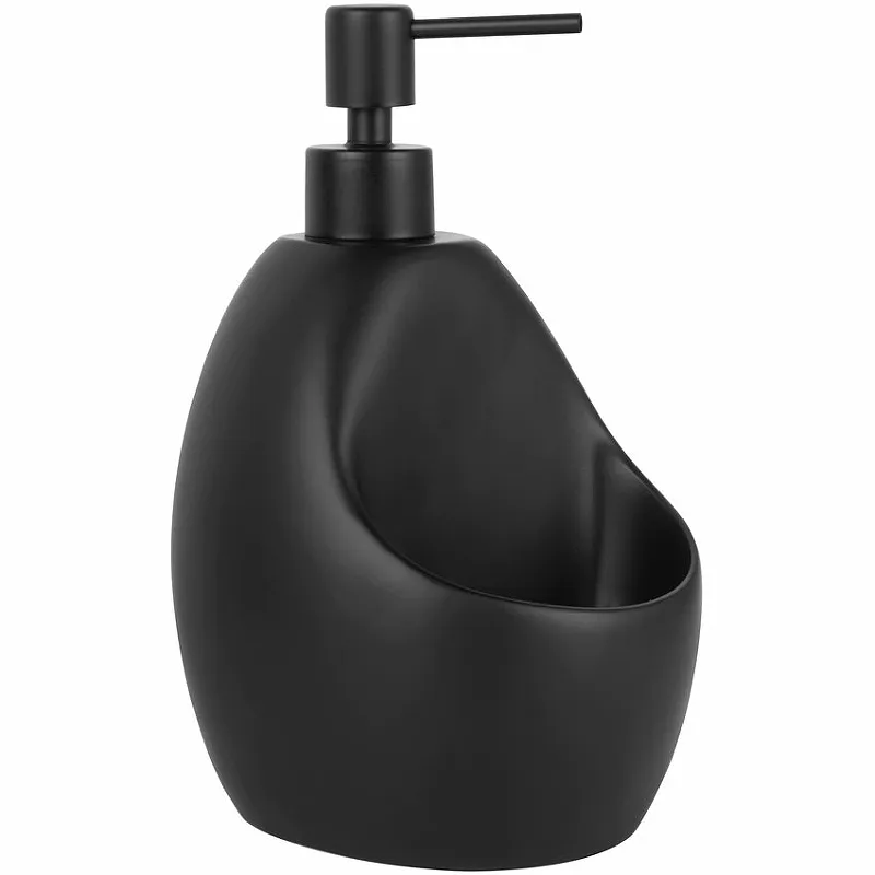 Дозатор для жидкого мыла WasserKRAFT K-8099BLACK с емкостью для губки Черный матовый от магазина gidro-z